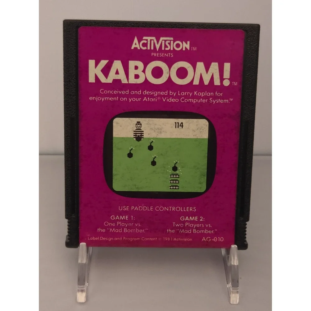 Activision Seaquest & Kaboom! - Atari 2600 Cartridge Bundle - Tested & Working!